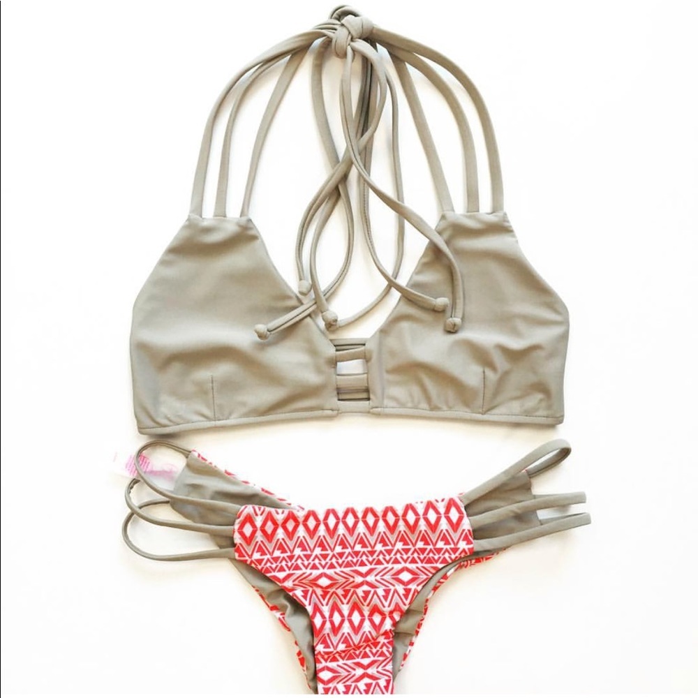 NEW beach babe Maui top x Maui bottoms size small